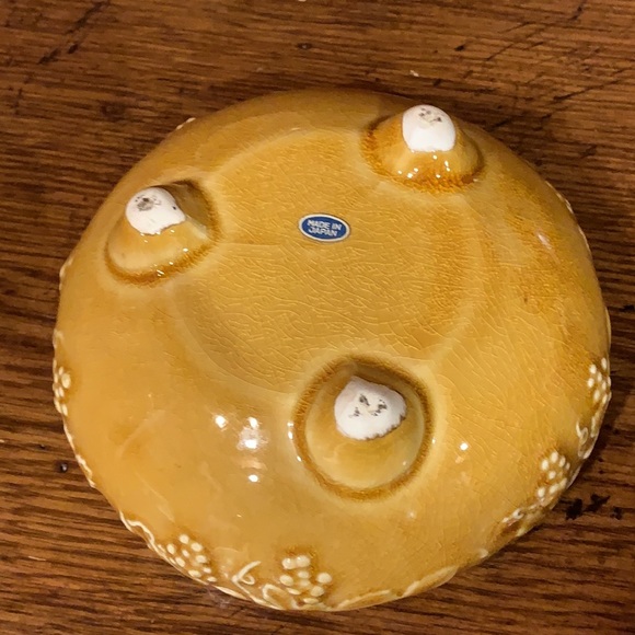 Vintage crackle bowl with wooden apples - Picture 4 of 12